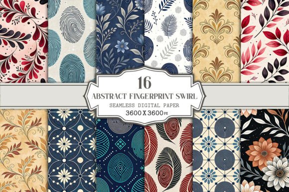 Abstract Fingerprint Swirl Seamless: A Versatile Digital Design for Modern Creators