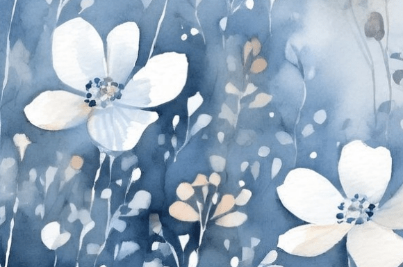 Blue Wildflower Watercolor Floral Pattern: A Delicate and Versatile Design