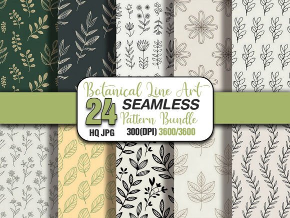 Botanical Line Art Seamless Pattern: A Versatile Design Resource