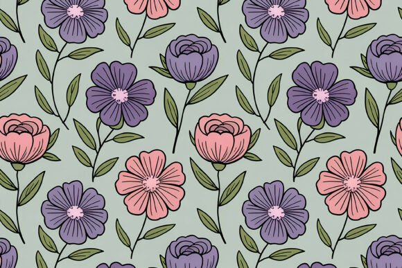 Cute Pastel Floral Pattern: A Timeless Fusion of Nature and Digital Art
