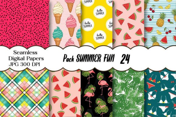 Digital Paper Pack SUMMER FUN