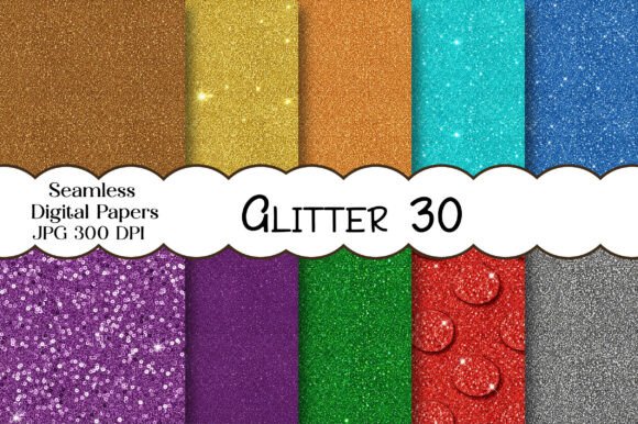 Glitter Digital Paper Pack: Add Sparkle to Your Creative Projects