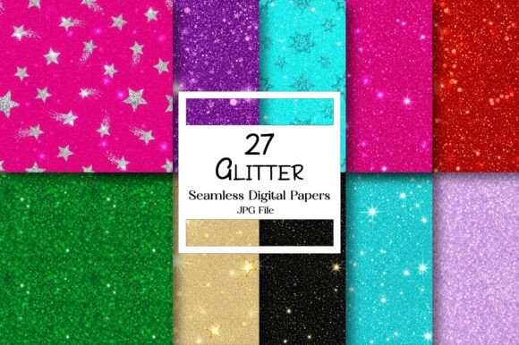 Glitter Seamless Digital Papers: A Sparkling Addition to Your Creative Projects