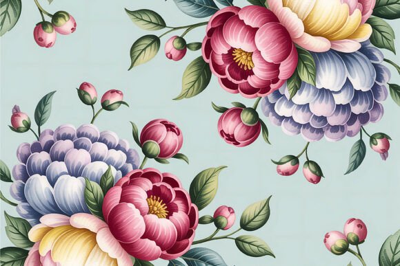 Grandmillennial Peony Floral Pattern: A Timeless Fusion of Elegance and Modernity