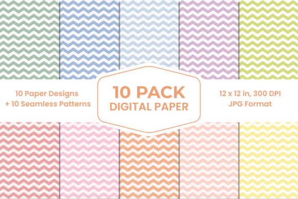 Pastel Chevron Digital Paper Pack Easter: A Versatile Creative Resource