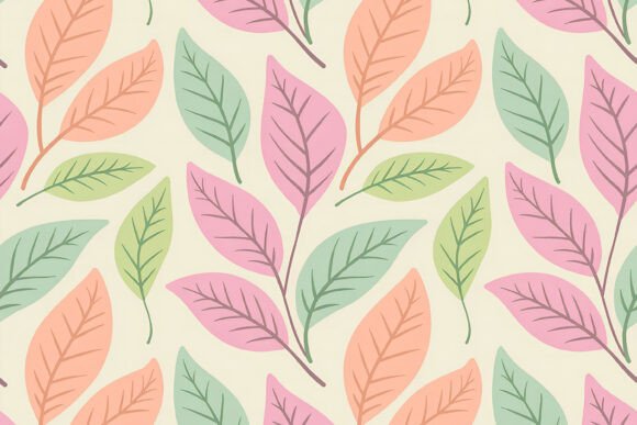 Pink and Rose Aesthetic Leaf Pattern: A Botanical Escape in Digital Form