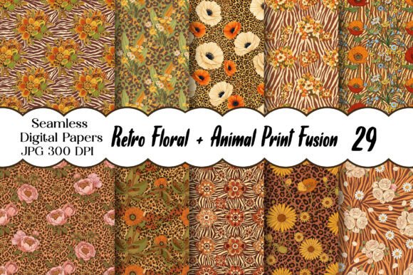 Retro Floral Animal Print Fusion