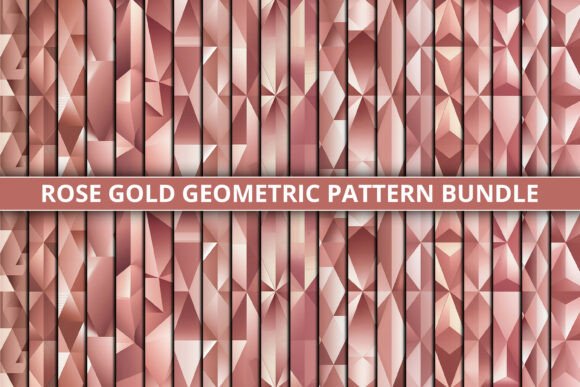Rose Gold Geometric Pattern Bundle