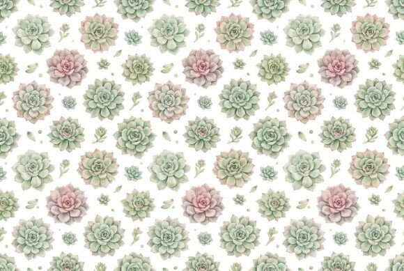 Watercolor Succulent Garden Pattern: A Botanical Masterpiece for Every Space