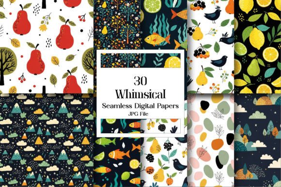 Whimsical Digital Paper Pack